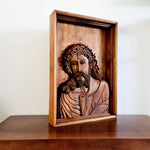 Hand Carved Wooden Lord Jesus - Religious Vatican Christian Art Sculpture