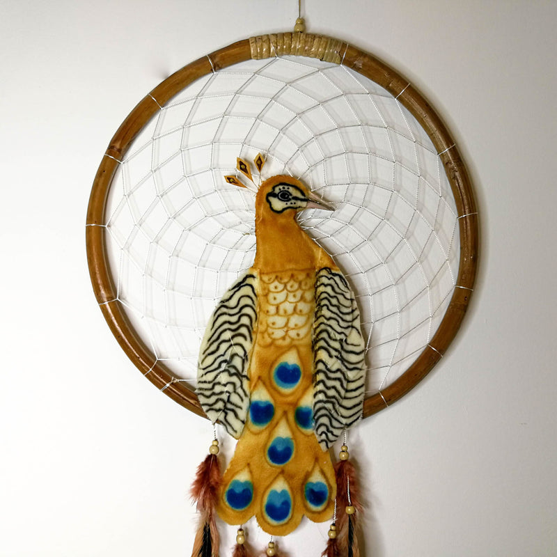 Peacock - Bohemian Feather Macrame Hanging Dream Catcher Large