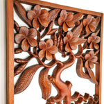 Hand Carved Wooden Decorative Panel Art Sculpture Tree of Hope Life Wealth