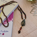 Blessed Buddhist Monk Meditation Beads Wooden Necklace Bohemian - Easternada