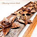This is a stunning Carved Wooden Wall Art handmade with some eye catching results. This drift wood flowers are patiently hand carved and will undoubtedly look stunning in any décor
