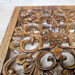 Handmade Carved Wooden Decorative Mandala Wall Art Sculpture Yoga Panel - Easternada