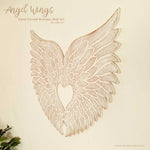 Angel Wings Decoration Sculpture Children Room Decore Headboard White Shabby Chic. Easternada
