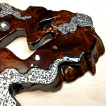 Hand made Decorative Solid Wood and Stainless Steel Sculpture - Easternada