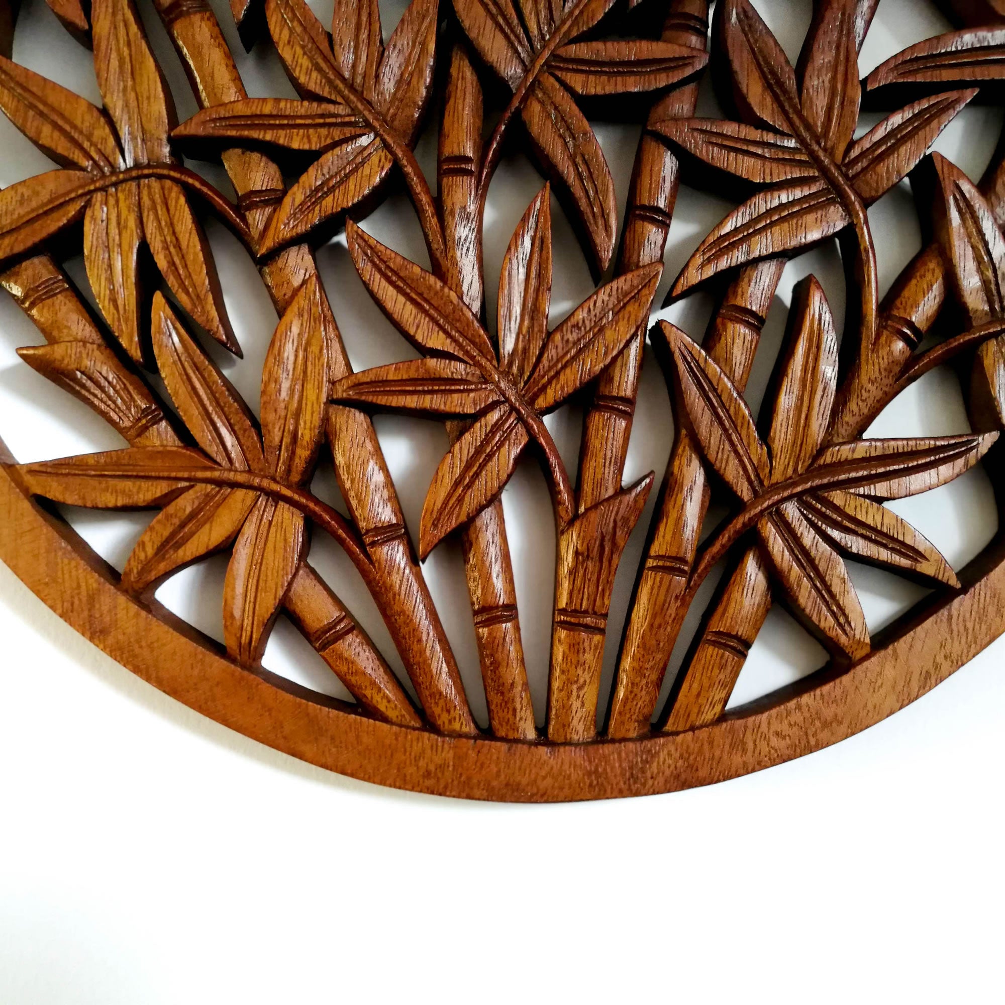 Hand Carved Wooden Decorative Wall Art Bamboo Shoots - Perfect Gift