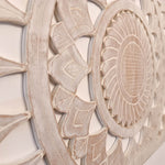 Hand Carved Wooden Wall Art - Long Headboard Decorative Mandala Panel