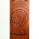 Hand Carved Wooden Wall Art - Decorative Mandala Yoga Walnut Panel