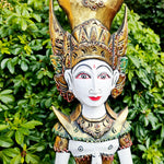 Handmade Carved Wooden Decorative Wall Art Water Goddess Set Large