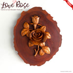 A perfect gift for a loved one. Hand Carved Teak Wood Rose Flower. Simply Stunning Wall Art Decoration. Wedding Valentines Gift