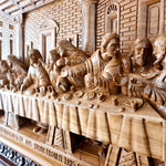 Hand Carved Wooden Lord Jesus - Last Supper Jerusalem Religious Vatican Christian Art Sculpture