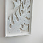 Coming Soon - Carved Wooden Decorative Leaves Panel Art Sculpture White
