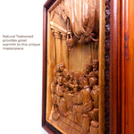 Jesus Last Supper Leonardo Da Vinci Hand Carved Wooden Decorative Wall Art