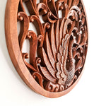 Hand Carved Wooden Wall Art Peacock Decorative Hanging Gift. Stunning wood carving decoration for any living space. Easternada