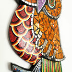 Tropical Wall Hanging - Hand-Carved painted wooden Tropical decoration.
