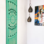 Hand Carved Wooden Wall Art - Long Headboard Decorative Mandala Panel