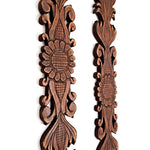 Carved Wooden Decorative Long Art Sculpture Walnut Finish