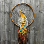 Peacock - Bohemian Feather Macrame Hanging Dream Catcher Large