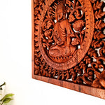 Sitting Buddha Hand-Carved Wooden Wall Art Decorative Hanging. Unique and Timeless Gift Idea