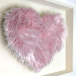 Grande tête de lit décorative d'étagère d'art de mur de coeur d'amour - décor de fourrure de style bohème cadeau de Valentine
