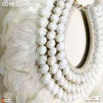 Boho Bohemian Style Feather Sea Shells Handmade Decorative Costume Macrame Style Large Necklace Juju - Easternada
