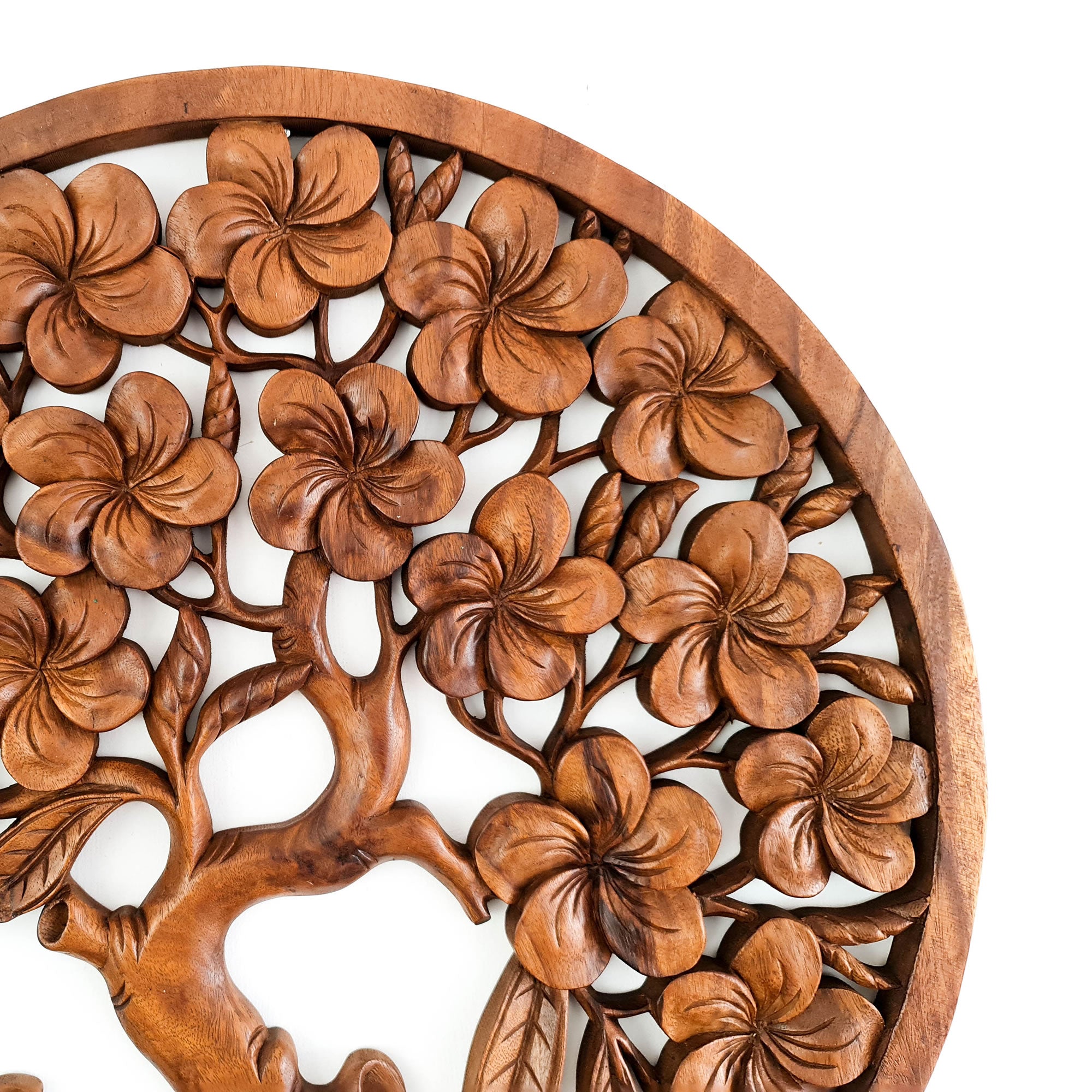 Hand Carved Wooden Wall Art Tree of Life Headboard Decoration - A Perfect Gift Mandala