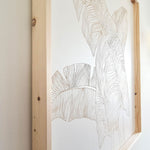 Handmade Carved Wooden Decorative Wall Art Wild Leaves White - Easternada