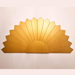 Large Art Deco Gold Panel - Handmade Carved Wooden Wall Art King Queen Headboard