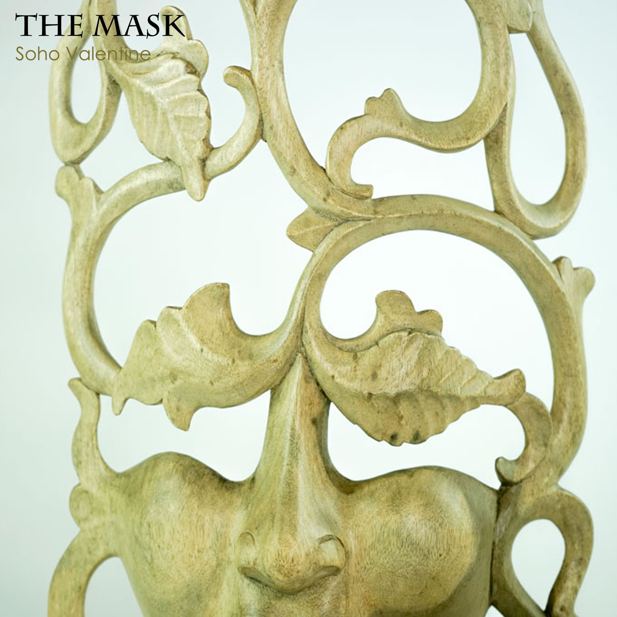 Handmade Carved Wooden Decorative Wall Art Italian Mask Soho Valentine - Easternada