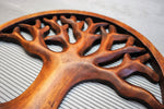 Tree of Life Carved Wooden Decorative Panel - Easternada