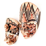 Hand Carved Hand Painted Batik Mask - Decorative Wall Art